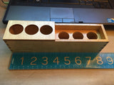 Wooden Microscope Box Shelf Objective 6 Holes Part Unitron AO Leitz Zeiss 8.25"