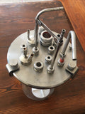LH Fermentation 1L Vessel with Stainless Steel Lid / Clamps No Cracks or Chips!!