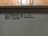 Zeiss AC Power Supply 200W/4 HG & 250W CSI Lamp Model 1106 Electro Powerpac Corp