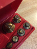 Ohaus Brass Metric Weight Set 50g-10mg Model #5502 14 Pieces #1
