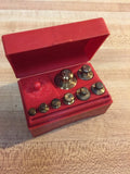 Ohaus Brass Metric Weight Set 50g-10mg Model #5502 14 Pieces #1