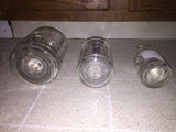 Lot of 3 Bottle Flasks / Stoppers Apothecary Pyrex Corning 250 500 1000mL 1541-T