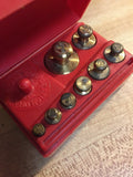 Ohaus Brass Metric Weight Set 50g-10mg Model #5502 14 Pieces #1