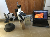 Nikon Trinocular Polarizing Inspection Microscope on Boom Stand 40x-400x Camera Complete