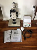 Olympus SZH Microscope ILLD BF/DF Base 1X & 0.75X DF Plan Objectives Light Ring Complete