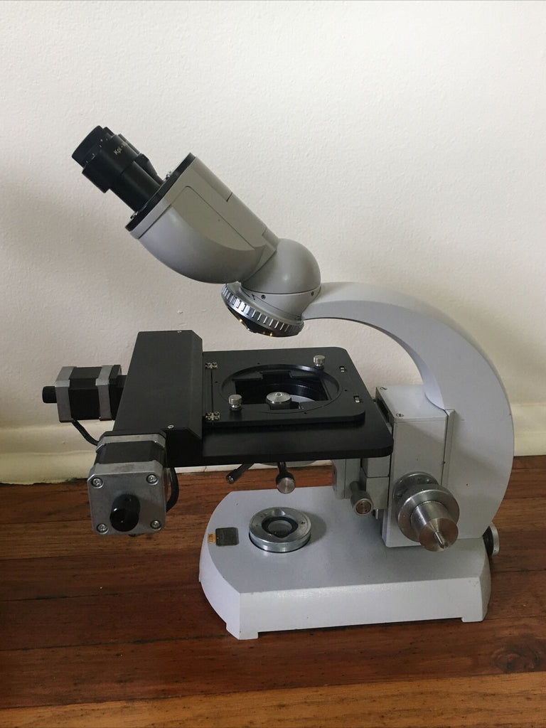 Rare Zeiss WL Microscope KPl-W10x/18 Motorized Stage Metal Knobs Focus ...
