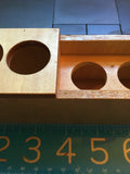 Wooden Microscope Box Shelf Objective 6 Holes Part Unitron AO Leitz Zeiss 8.25"