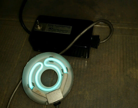 American Optical AO Ring Illuminator Tested Fluorescent Bulb Model 384 45mm