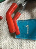 2 Lab-Line Laboratory Clamps Clamp with Red Plastic Coated Tips 1 Pair Good