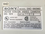 Sony DXC-960MD 3 CCD-Iris Color Video Camera 0.6x Diagnostic Instruments Adapter