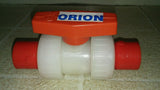 Orion 3/4" PVDF Ball Valve Ultrapure Water Full Port DN32 Acid/Base