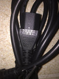 Type F Mains Power Cord x C13, 5ft, 1.5m, Black 90 Degree Plug
