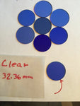 Unbranded Microscope Filter Clear Blue Glass 32.36mm 32mm