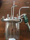 LH Fermentation 1L Vessel with Stainless Steel Lid / Clamps No Cracks or Chips!!