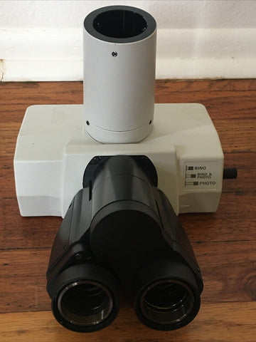 Nikon Microscope Super Wide View Trinocular Head Eclipse w/ Adapter E1000 E800