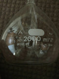 PYREX Glass 2000mL 2L TC ± 0.50mL Volumetric Flask Stopper Size 27 5640-2L