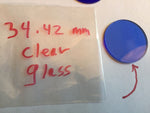Unbranded Microscope Filter Clear Blue Glass 34.43mm 34mm