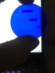 Microscope Filter Clear Medium Cobalt Blue Glass 44.92mm 45mm 2.85mm Thick