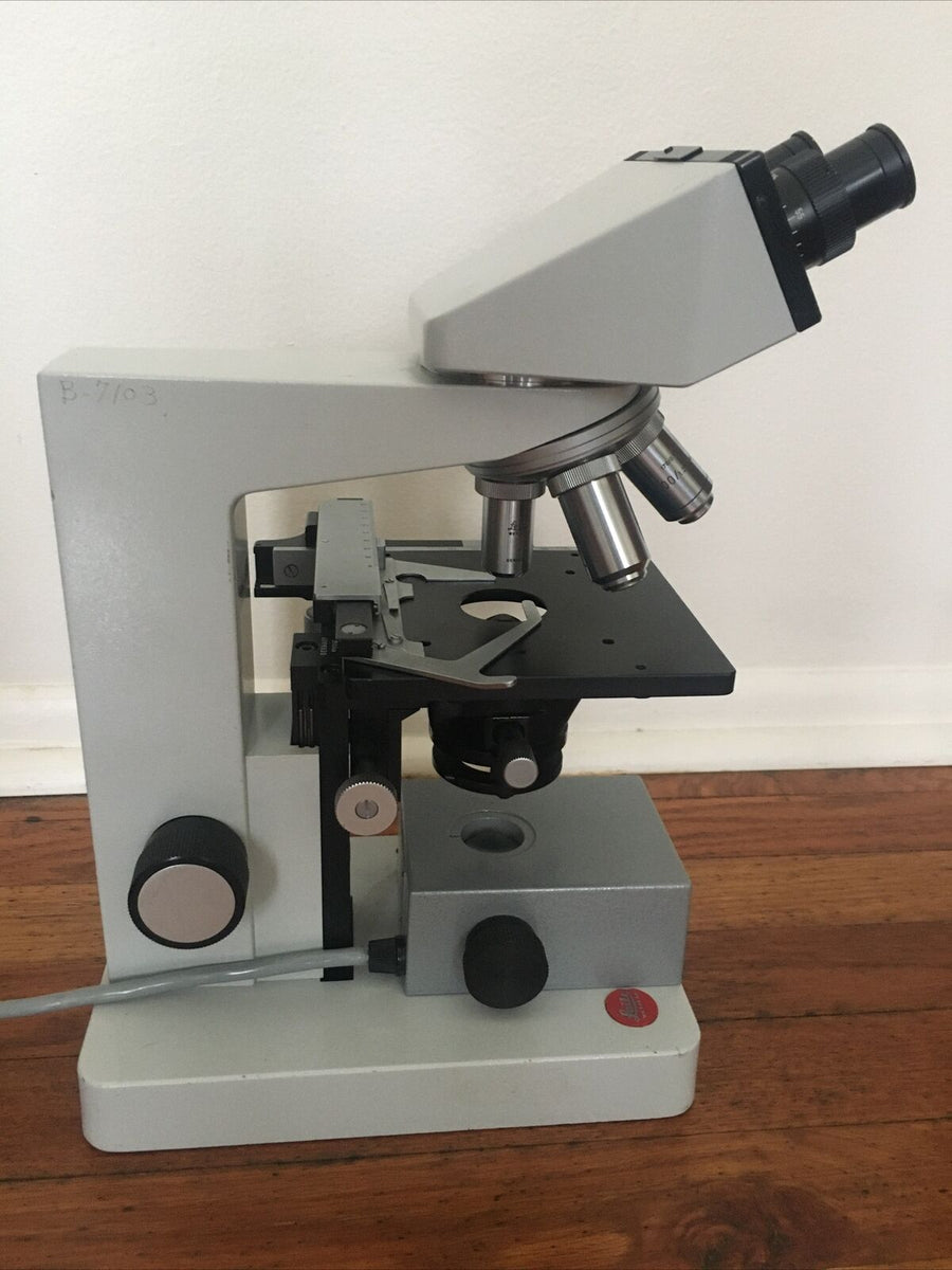 Leitz HM-LUX Clinical Microscope 4 Objectives 4/10/40/100 Oil Nice Ext ...