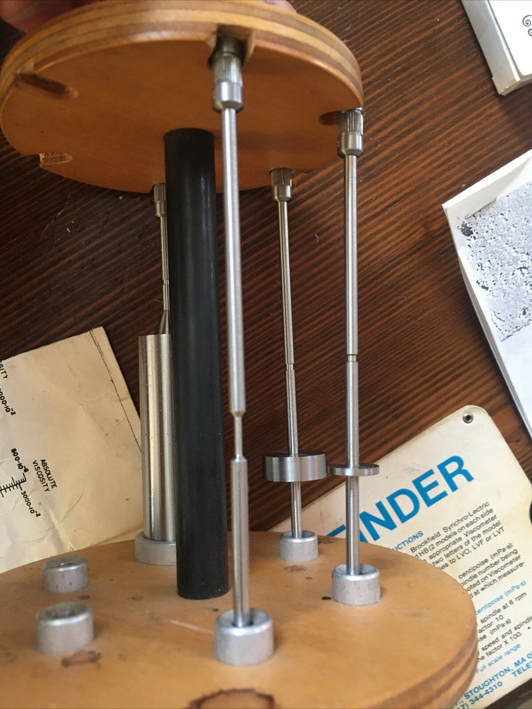 Viscometer Spindle Rack Brookfield Viscometer LST Box Spindles Stand Charts Manual 110V ...