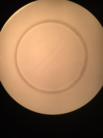 Microscope Glass Reticle Round 21mm Two Parallels Lines For 23.3mm Eyepiece