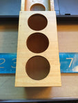 Wooden Microscope Box Shelf Objective 6 Holes Part Unitron AO Leitz Zeiss 8.25"