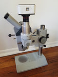 Zeiss Stereo Zoom Microscope With Photo Tube and Ring Light 12x-75x Nice