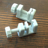 Lot of 2 UNO Plast. Screw C-Clamp for Laboratory Tube Tubing Tubes 3mm Approx.