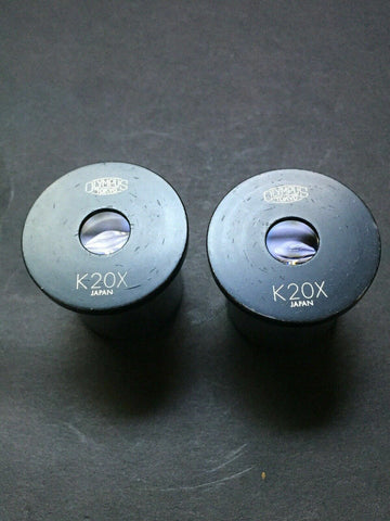 1 Pair Olympus Microscope Eyepieces K20X